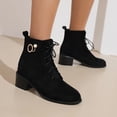 thumbnail image 2 of B91xZ Bottes à Plateforme Épaisses Mode Chelsea Confort Talon Bas Bottines, Noir 9, 2 of 4
