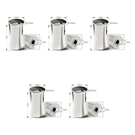 

5pcs Stainless Steel Toothpick Holder Dispenser Organizer Household Table Toothpick Storage Box(3.8x7cm)