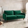 thumbnail image 6 of Enor Furniture Anacapa 70" Round Arm Upholstered Modern Velvet Sofa in Green, 6 of 15