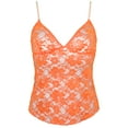 thumbnail image 3 of Curve Muse Women's Sexy Slim Fit Camisole Tank Top with Shorts Pajama Set pack of 1-ORANGE-XL, 3 of 7