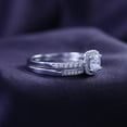 thumbnail image 4 of AFFY 2.25CT Round White Cubic Zirconia Wedding Bridal Ring Set 14K White Gold over Silver-7.5, 4 of 6