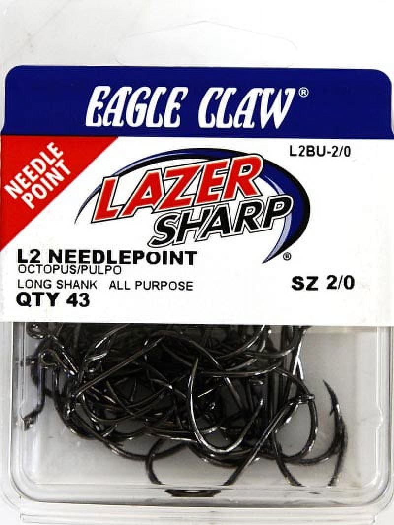 (2 pack) Lazer Sharp L2BUH-2/0 Octopus Hook, Size 2/0