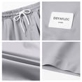 thumbnail image 7 of TKKCS Mens Casual Drawstring Shorts- Elastic Waist Breathable Flat Front Lightweight Daily Wear Summer Beach Shorts with Pockets Gray Size 2XL, 7 of 7
