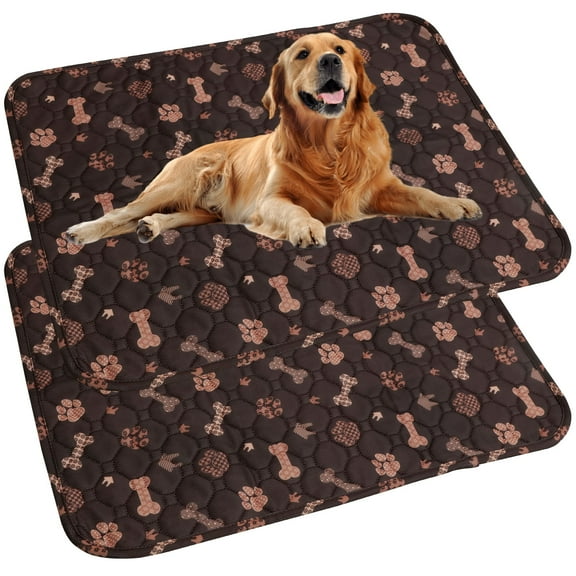 Threns 2Pcs Washable Dog Pee Pads 17.7×23.6 inch Reusable Puppy Pads Non Slip Pet Training Pads Fast Absorbent Dog Potty Pads,Regular