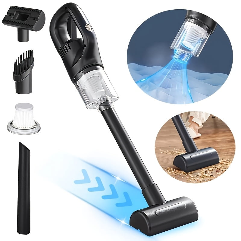 Powerful Cordless Handheld Vacuum for Home, Car & Office - Lightweight, Portable, USB-C Rechargeable, 3KPa Suction, Quiet 20dB