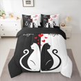 thumbnail image 2 of Castle Fairy Animal Cats Twin Bedding Sets 7-Piece for Female Men Women,Romantic Couple Lover Bedding Comforter Set Microfiber,Happy Valentine's Day Breathable Sheet Sets,Ultra Soft Home Decor, 2 of 8