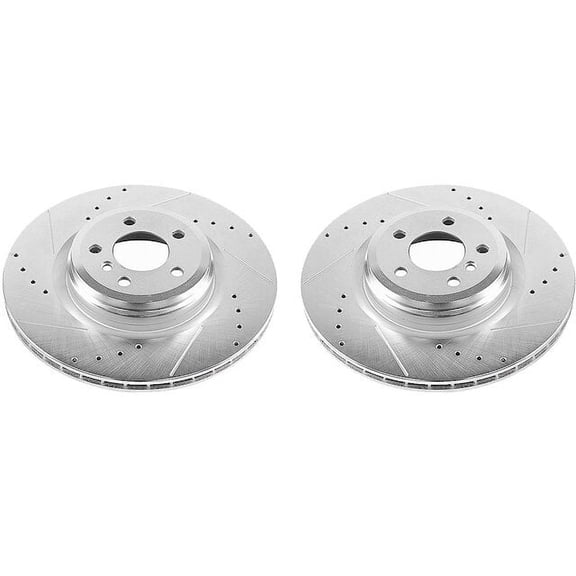 Rear Brake Rotor Set - Compatible with 2010 - 2015 BMW 550i GT F07 2011 2012 2013 2014