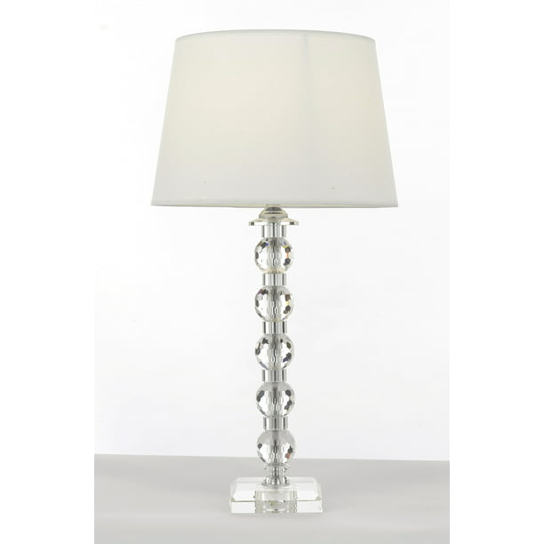 Stacked Crystal Table Lamp With, Stacked Crystal Ball Floor Lamp