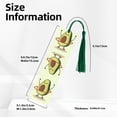 thumbnail image 3 of Kdxio Avocado1 Print Metal Tassel Bookmarks,Perfect Gift for Art Lovers and Bookworms Metal Bookmarks for Women, 3 of 8