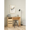thumbnail image 5 of Tvilum Wes Writing Desk with 3 Storage Drawers and Open Shelf for Adults, Jackson Hickory, 5 of 14