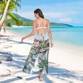 thumbnail image 7 of FORMRS Womens Long Sarong Beach Wrap Semi-Sheer Bikini Skirt Bathing Swimsuit Cover Up, Window Plants, 7 of 7