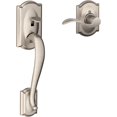 thumbnail image 1 of Front Entry Handleset with Left Handed Accent Door Lever Lower Half Grip Aged Bronze FE CAM Acc CAM LH, 1 of 9