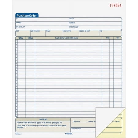Adams Carbonless Purchase Order Book