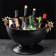 thumbnail image 4 of Bar comercial Contenedor de vino de hielo Tina de vino de hielo negro Cubo de champán Fiesta en casa Cubo de vino de hielo Cubo de hielo creativo de acero inoxidable, 4 of 4