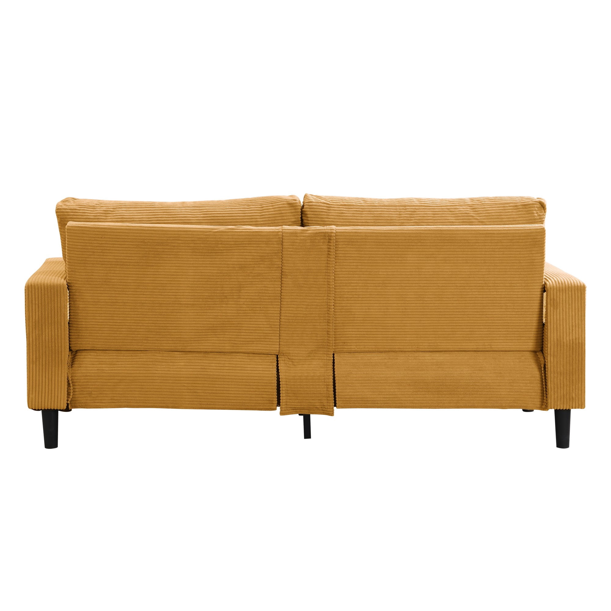 74" Modern Upholstered Sofa Couch,Comfy 3 Seater Sofa with 2 Pillows for Living Room Bedroom Apartment,Orange
