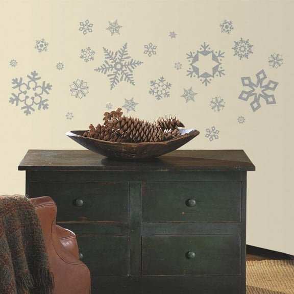 Glitter Snowflakes Wall Decals