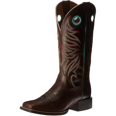 ARIAT Women's Round Up Ryder Western Boot - Dark Carbon/Antique Silver, Size 9
