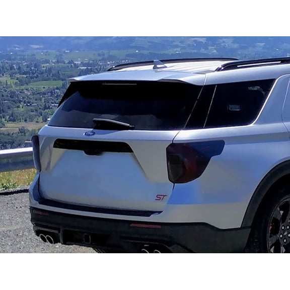 Rvinyl Tail Light Tint Covers Compatible with Ford Explorer 2016-2019 - Blackout Smoke