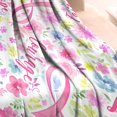 thumbnail image 3 of Pink Breast Cancer and Pioneer Flower Blanket,Comfortable Soft Flannel Throw Blanket,All Season,Warm Lightweight Blankets for Sofa Bed Couch Living Room Chair,30"x40", 3 of 4