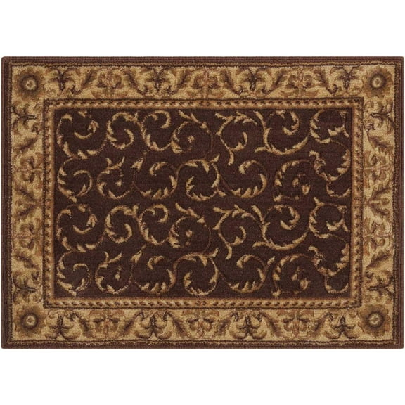 Nourison Somerset Floral Brown 2' x 2'9" Area Rug, (2x3)