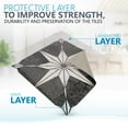 thumbnail image 6 of Mi Alma Star Shaped Black White Tile Stickers - Removable Vinyl 4x4, 24 pcs, 6 of 9