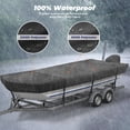thumbnail image 4 of RVMasking 1200D Trailerable Marine Grade Jon Boat Cover Waterproof Heavy Duty Trolling with Motor Cover Fits 16ft Long and Beam Width up to 75 inches, 4 of 7