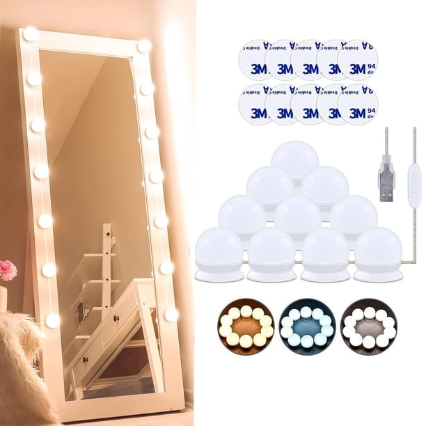 Luces de espejo inspiradas en Hollywood, controles táctiles inteligentes y ahorro de energía, aspecto elegante y adaptable para celebrar festivales, fiestas, reuniones e iluminar el espejo de tocador