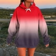 thumbnail image 2 of YUGYXL Oversized Hoodies for Women Plus Size Drawstring Graphic Hoodie Loose Preppy Sweatshirt with Pocket Womens Pullover Red XL, 2 of 5