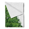 thumbnail image 2 of Tree Soft Flannel Fleece Throw Blanket, Digitally Generated Spring on a Plain Background, Cozy Plush for Indoor and Outdoor Use, 50" x 70", Emerald Lime Green, by Ambesonne, 2 of 5