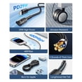 thumbnail image 2 of 3 uds. Cable de carga de datos ESSAGER para iPhone iPad Cable de cable de teléfono móvil (1M) Negro, 2 of 7