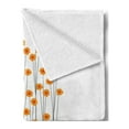 thumbnail image 2 of Flower Soft Flannel Fleece Blanket, Hand Drawn Style Yellow Daisies Like Flowers with Black Lines and Leaves Print, Cozy Plush for Indoor and Outdoor Use, 70" x 90", Yellow and Black, by Ambesonne, 2 of 5
