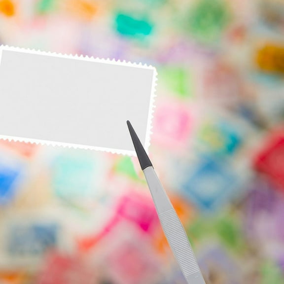 EXHUMKY 5Pcs Stainless Steel Tweezers Tool for Model Building with Rubber Grip for Adults