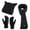 1-Black2013, variant on XIAOCHA Women's Cable‑Knit Beanie Hat Solid Outdoor Walking Scarf Touchscreen Gloves Fall Winter Neckwear,Black