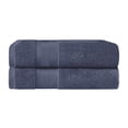 thumbnail image 2 of Superior Aria Turkish Cotton 2-Piece Bath Towel Set, Ultra Soft Heavyweight Towels, Crown Blue, 2 of 6