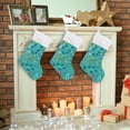 thumbnail image 7 of Coolnut 17.7 Inch Christmas Stockings, 2 PCS Floral Pattern Green Presonalized Large Stocking Sock for Family Holiday Xmas Party Decorations, 7 of 7