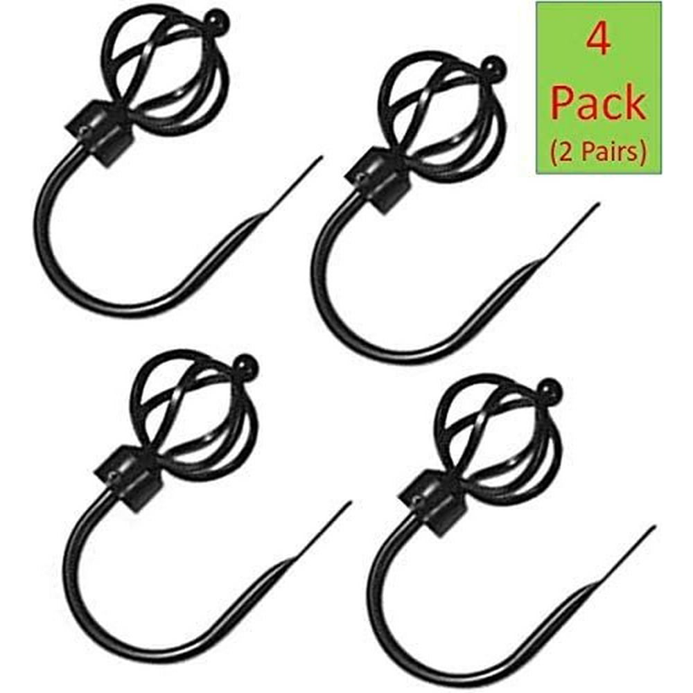 TEJATAN Curtain Holdbacks for Draperies (Curtain tiebacks Hook