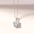 thumbnail image 4 of 3 Carat Round IGI Certified Lab Grown Diamond Pendant Necklace For Women | FG-VS Solitaire Pendant Necklace 14K White Gold | Martina Solitaire, 4 of 7
