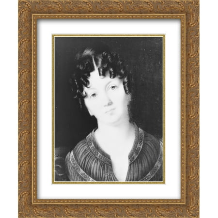 Eliza Monroe Hay, daughter of President James Monroe, head-and-shoulder portrait, head tilted left, facing front 20x24 Double Matted Gold Ornate Framed Art