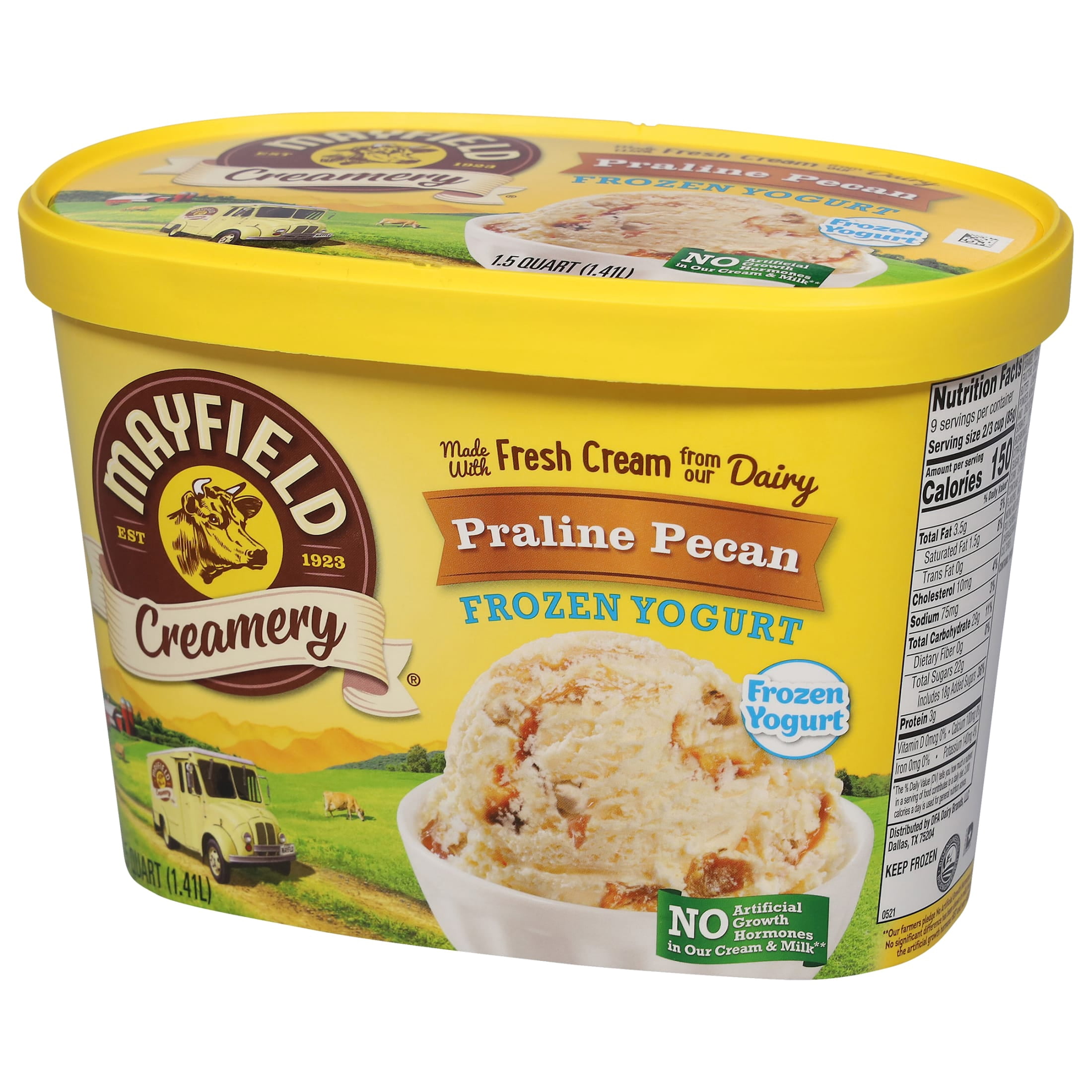Mayfield Creamery Praline Pecan Frozen Yogurt 1.5 qt