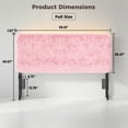 thumbnail image 6 of Patbrela Princess Headboard Full Size, Upholstered Plush Headboard, 42.1" to 46.1" Adjustable Height, Pink, 6 of 10