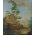 thumbnail image 2 of Norbert Joseph Carl Grund 15x18 Gold Ornate Wood Frame and Double Matted Museum Art Print Titled - Christ and the Samaritan at the Brunnen (1760), 2 of 4
