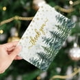 thumbnail image 6 of Gold Foil Christmas Greeting Cards Set of 12, Thank You Cards with Kraft Envelopes and Stickers, Xmas Tree Note Cards 4 Design Assorted Blank Note for Winter Festival Party Supplies Gift, 6 of 6