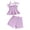 1-Purple1900, variant on Tiijoy Girl Summer Outfits Solid Sleeveless Strap Peplum Top Shorts Set, Sizes 9-12 Months