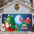 thumbnail image 2 of Ramiter Christmas Garage Door Tapestry Home Background Wall Cloth Colorful Red And Green Patterns Festive Party Decoration Tapestry Wall Sheets, 2 of 4