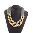 thumbnail image 1 of Collares grandes y gruesos YONGSHENG joyería de cadena de plástico dorado 40 cm, 1 of 2