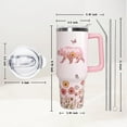thumbnail image 2 of Mama Bear Vacuum Insulated Water Bottle Travel Coffee Mug Cup Tumbler with Handle Lid and Straw, Mothers Day Gifts from Daughter, Birthday Gifts for Mom Mama, 2 of 6