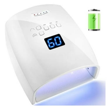 White 48W Cordless Wireless Rechargeable LED/UV Nail Lamp Gel Polish Nail Dryer