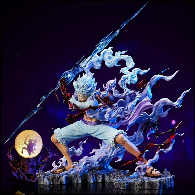 Figura grande de Luffy de One Piece, figura de acción de lucha de 9,5 pulgadas de Anime One Piece Luffy 5th Gear, estatua de juguete de regalo (Luffy 5th Gear)