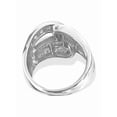 thumbnail image 4 of Multi Row Diamond Wedding Band, Half Eternity Diamond Ring, Wavy Diamond Engagement Ring, Channel Set Diamond Ring, 14K White Gold Plated, 2.5 Ct Simulated Diamond, Partywear Ring, 4 of 4