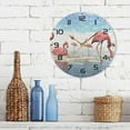 thumbnail image 7 of SKYSONIC Flamingo Painting Wall Clock 10 Inch Silent Non Ticking Round Clock Oil Painting Clock Easy to Read Clock for Living Room Bedroom Bathroom Home Decor, 7 of 7